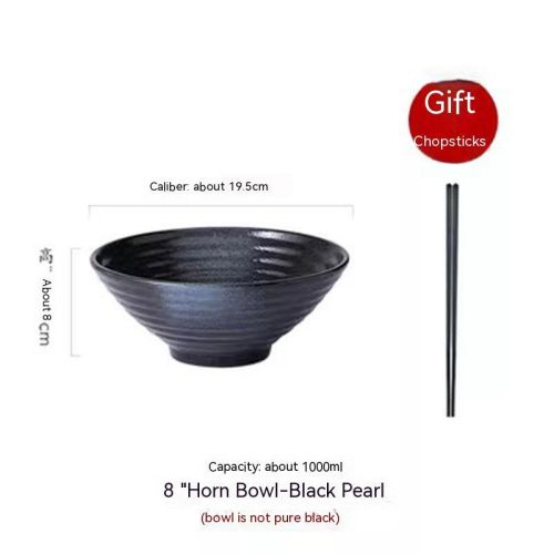 Household Ceramic Large Ramen Bowl Tableware Set
