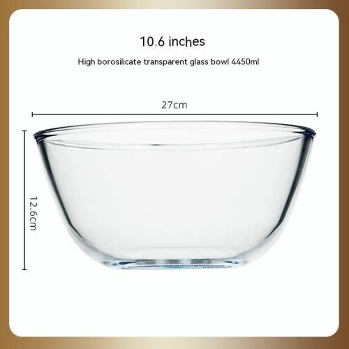 Japanese-style Transparent Glass Salad Bowl Large Instant Noodle Bowl Creative Bowl Microwave Oven Household And Noodle Bowl