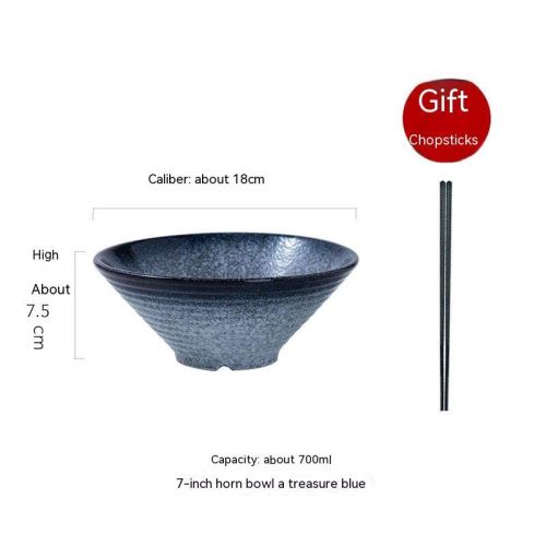 Household Ceramic Large Ramen Bowl Tableware Set