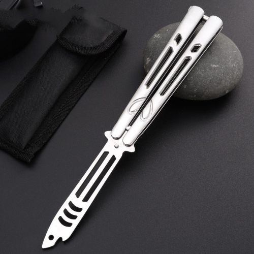 Outdoor Portable Training Knife All Steel Self-defense Practice Knife
