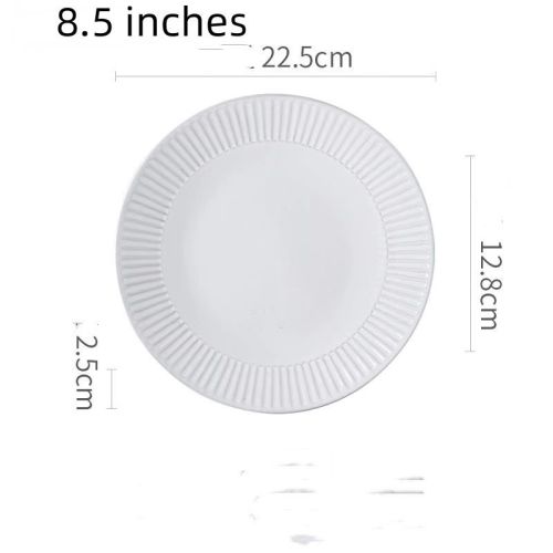 Vintage Ceramic Round Dessert Plate Rice Bowl