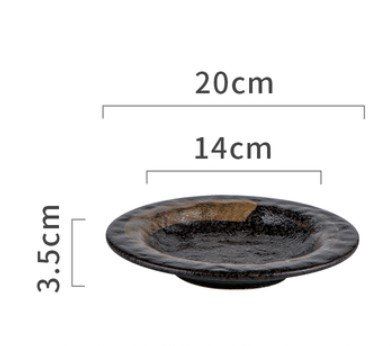 Retro Ceramic Plate Plate Cooking Sushi Thorn Home Use